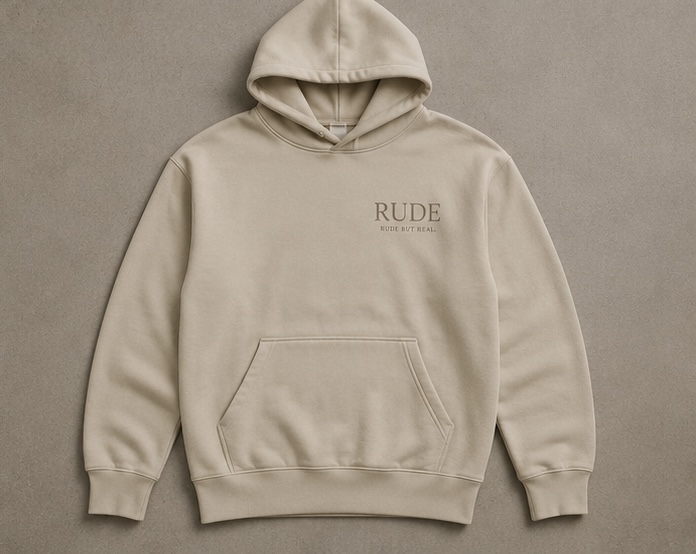 RUDE Hoodie — Sand Studio