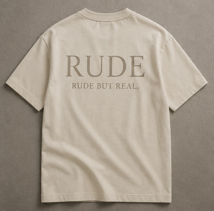 RUDE Oversized Tee — Reverse