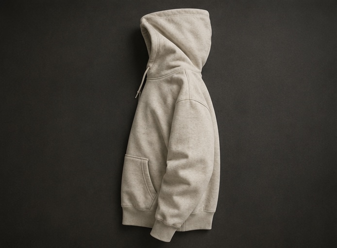 Side Profile Hoodie — Oat