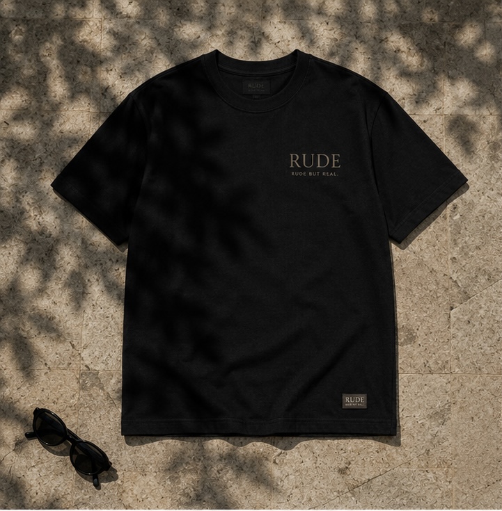 Chest Crest Tee — Obsidian