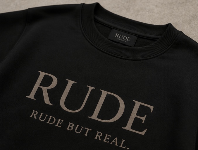RUDE Crewneck — Detail