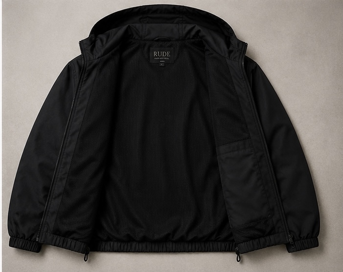 RUDE Hooded Jacket — Mesh Lining