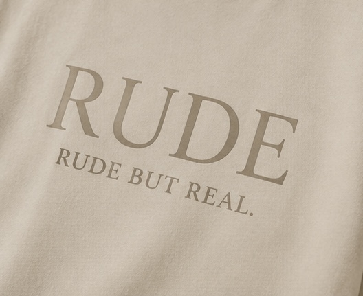 RUDE Oversized Tee — Detail