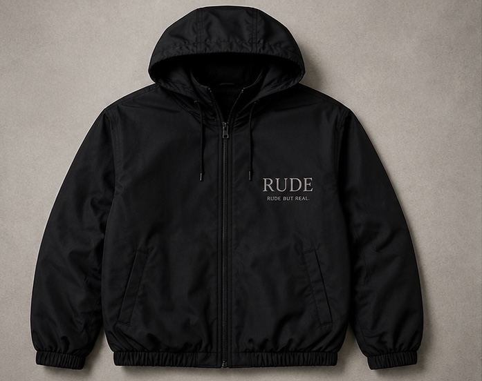 RUDE Hooded Jacket — Obsidian